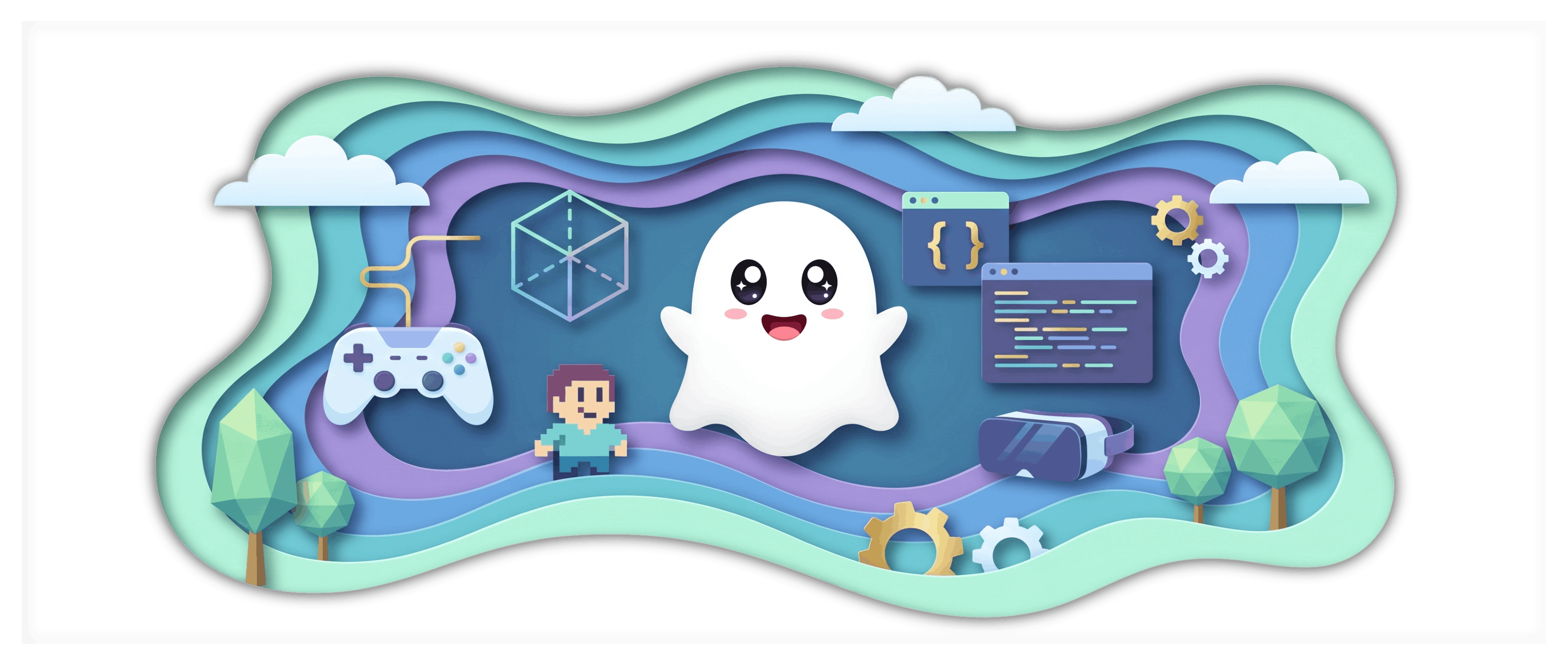 GUMO artwork panel with assistant and Unity development elements