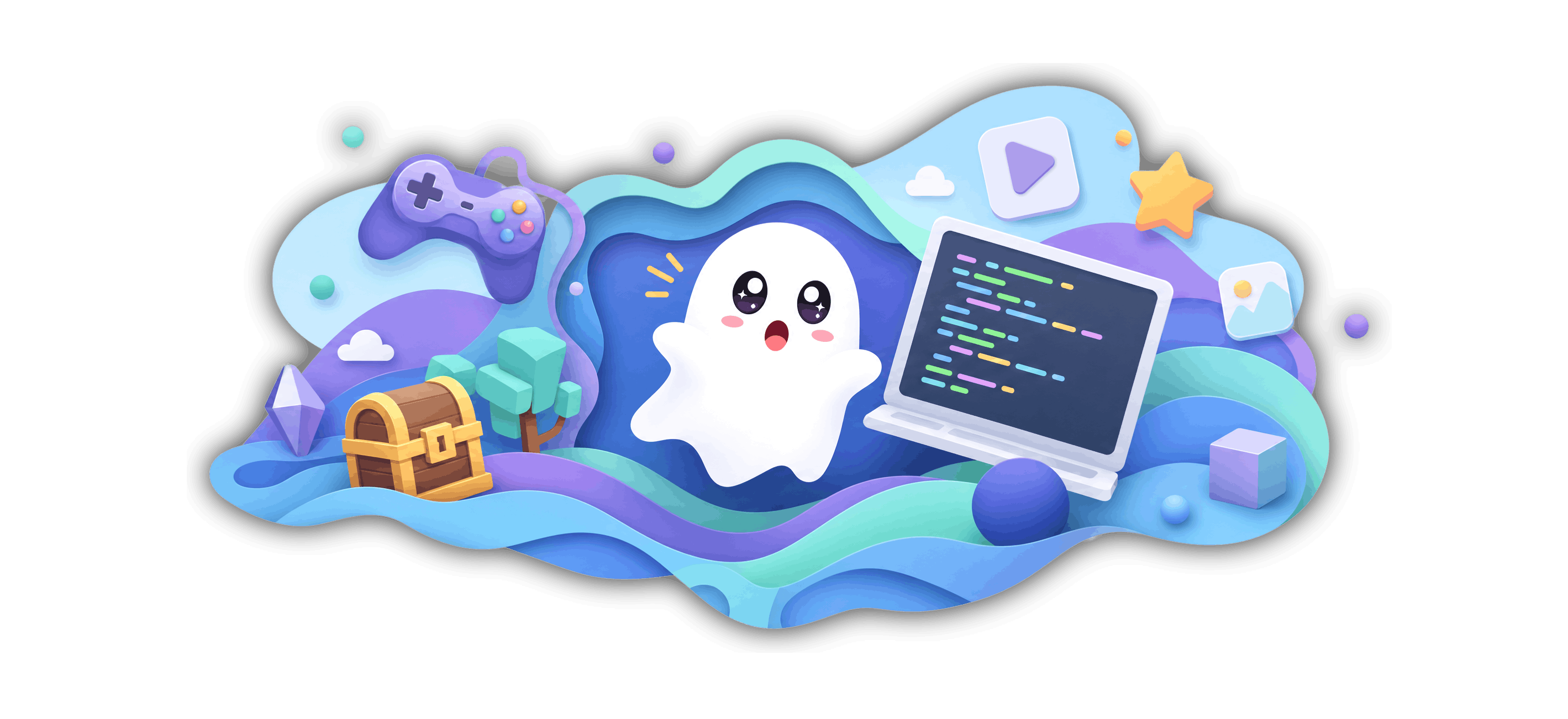 GUMO artwork panel with development elements